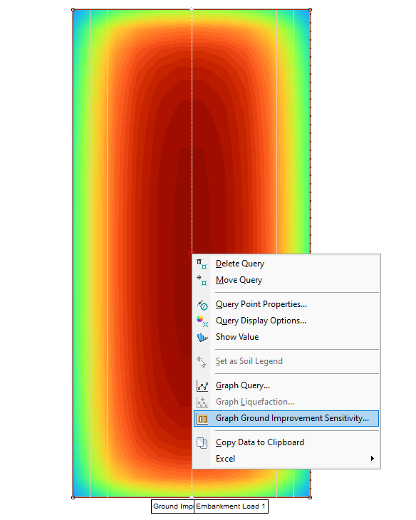 Ground Improvement Sensitivity Settings right-click option